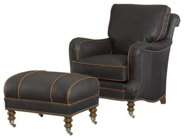 Wesley Hall Accent Chairs and Ottomans L7008 Hartwell Leather